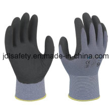 Nylon Work Glove with Superfine Foam Nitrile Dipping (N1554)